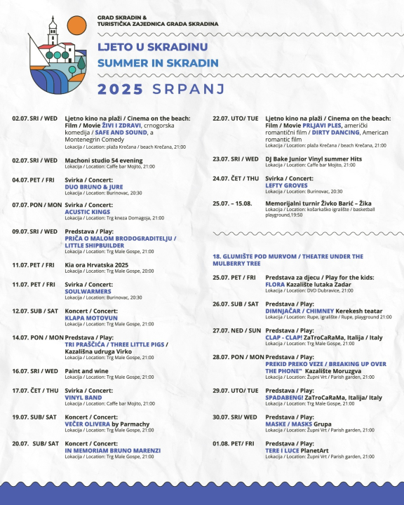 FOTO Skradinsko ljeto 2025. donosi pregršt događanja za sve ukuse i uzraste!