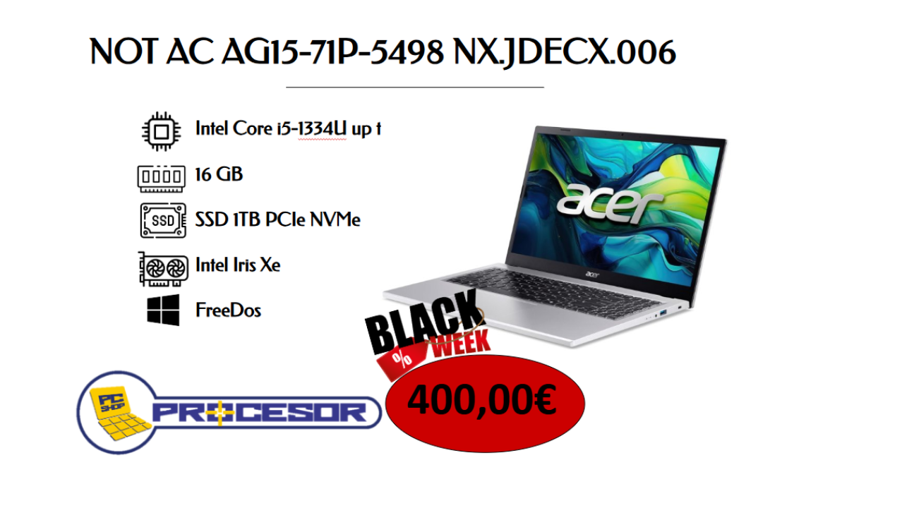 Iskoristite 'Black Week' ponudu u Procesoru: Tjedan velikih popusta na vrhunsku računalnu opremu