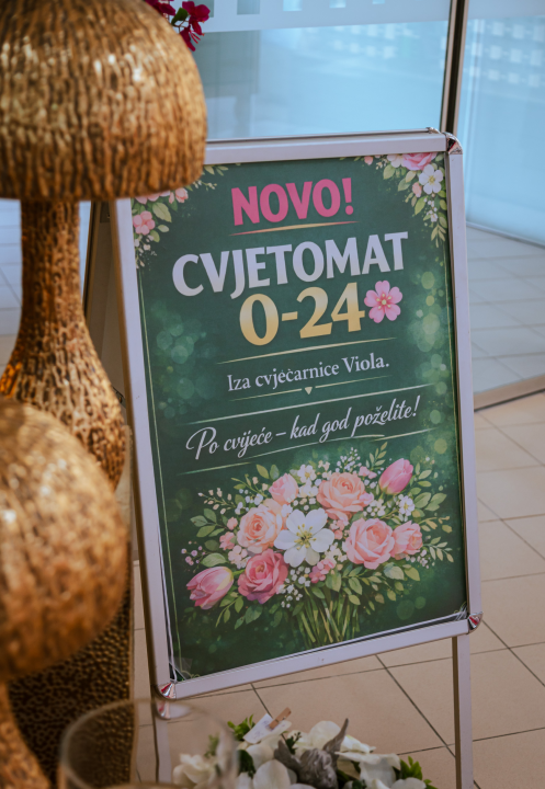 FOTO Šibenik dobio cvjetomat: Buketi iz cvjećarnice Viola dostupni 24 sata dnevno!